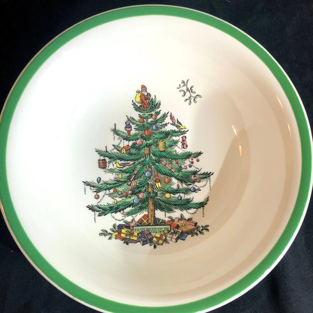Spode Christmas Tree Large Soup Cereal Bowls (4)